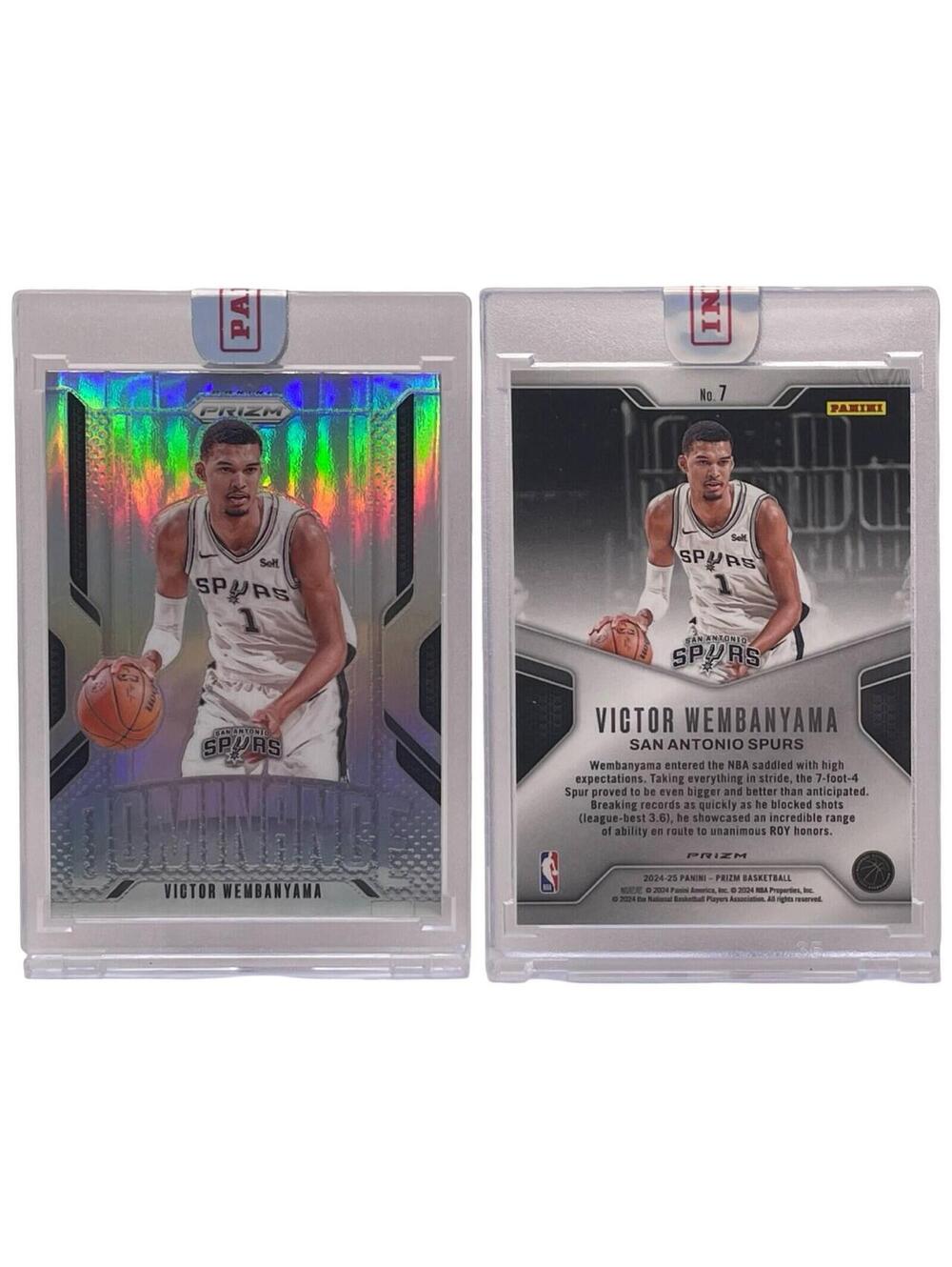 2023-24 Panini Prizm #7 Dominance Silver Victor Wembanyama SPURS Sealed&Encased
